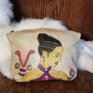 UNIQUE Emily Ann  hand painted leather bag